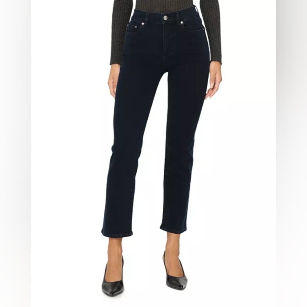 NWOT DL1961 Mara Mid Rise Instasculpt Straight Ankle Jeans in Black Raw